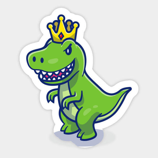 Cute Dino King Sticker by Catalyst Labs